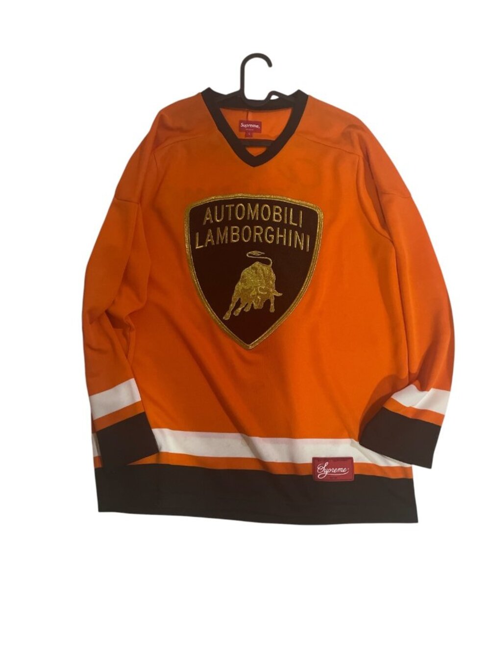 Supreme Automobili Lamborghini Hockey Jersey SS20 Orange Large